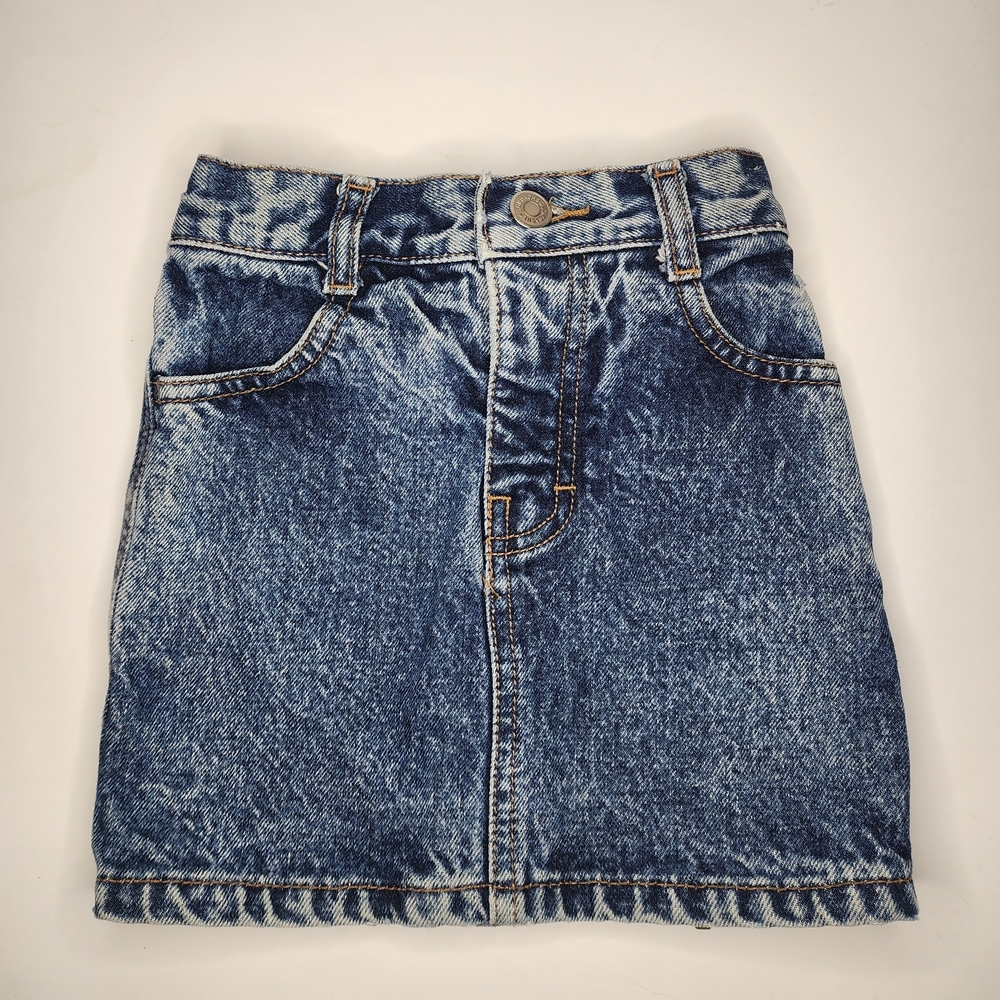 Vintage Jordache Frills Acid Wash Denim Skirt Girls Size 4